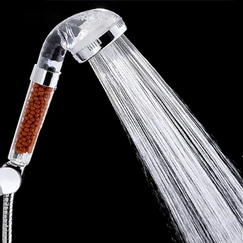 Филтър за баня, за СПА-душ с водна терапия, накрайник за душ с дъждовна дюза с високо налягане, спестявайки вода, с топки, активированными отрицателни йони