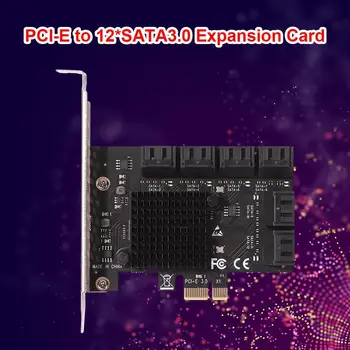 Пристанището на карти за разширяване на PCIE Карта за разширяване на PCIE Адаптера 12 Портове 6 Gbit /s PCI-Express X1 слот за разширителни Карти SATA 3.0