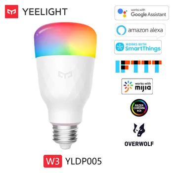 Yeelight Smart LED Цветна лампа W3 Multicolor Atmosphere Lamp 900lm 8 W Приложението Гласов Контрол, Работа с Google Home Алекса IFTTT Mijia