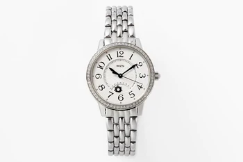 Луксозни Дамски часовник MZS Rendezvous Дамски Часовници С Диаманти, най-Добрият Ръчен Механичен Механизъм 989A, Водоустойчив 24 Месеца