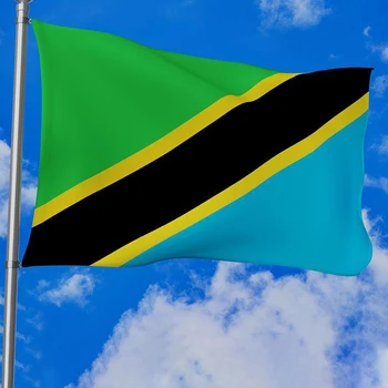 90*150 см Знаме на Танзания, полиестер, Окачен Национален банер Танзания за украса