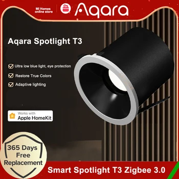 Aqara Smart Фокус T3 Zigbee 3.0 Лампа с потъмняване на Кръгла лампа с мощност 6 W Ъгъл на лъча 15 ° 24 ° 36 ° 80 ° Адаптивни Затъмнение осветление Homekit