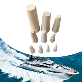 10 Броя Аварийни дървени заглушек за лодки Дървени мъничета за аварийни течове В продуктовата Гама на