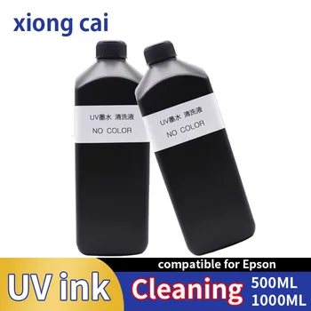 500 МЛ/1 Л Течност За Почистване на UV мастило Съвместима С Epson DX4 DX5 DX6 DX7 DX10, Течност За Почистване на UV принтер, Разтвор За Почистване на Печатащата глава