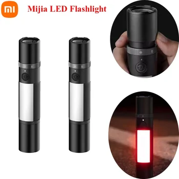 Мултифункционален led фенерче Xiaomi Mijia, мащабируем сверхяркий фенерче, нож за колан на автомобила, аварийно осветление на автомобила