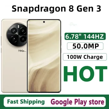 Оригинален мобилен Телефон Realme GT5 Pro Snpadragon 8 Gen 3 Android 14,0 ОТА 6,78 