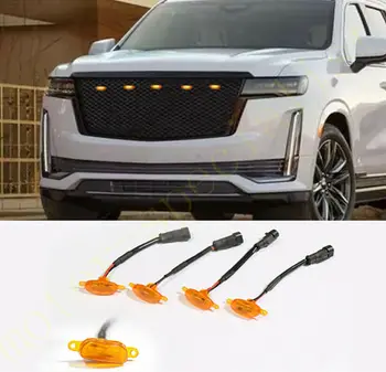 За Cadillac Escalade 2021-2023 Led Решетка на предната броня на Автомобила LED Амбър Светлина Raptor Style Light Kit Decor W/ Wire Speed