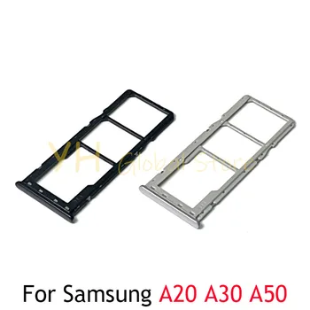 За Samsung Galaxy A20 A205F A30 A305F A50 A505F Такса за Сим-карти, Адаптери за четене на карти Micro SD Резервни Части