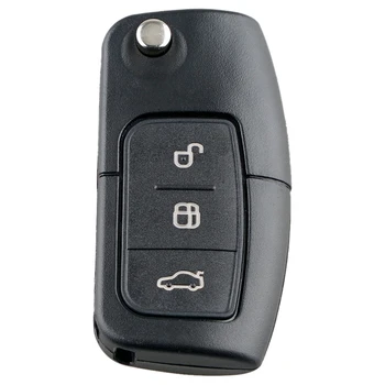 4X Авто умно дистанционно ключ с 3 бутона, подходящ за Ford Focus, Fiesta 2013, калъф-ключодържател 433 Mhz