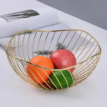 Скандинавска кошница с плодове, Домашна посуда и прибори, чиния за източване на зеленчуци, Желязна купа за съхранение на кухненските прибори, кошница за съхранение на аксесоари