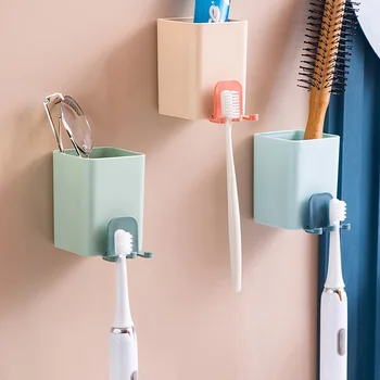 Стенен държач за електрическа четка за зъби, безударный държач за ножче, за съхранение в баня, държач за електрическа четка за зъби, срок на годност-органайзер