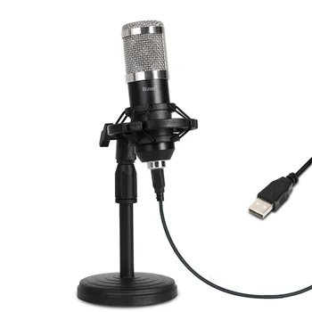 Професионална високо-чувствителен шумоподтискането A8 Настолен USB Кондензаторен жични микрофони за директно излъчване на игрите
