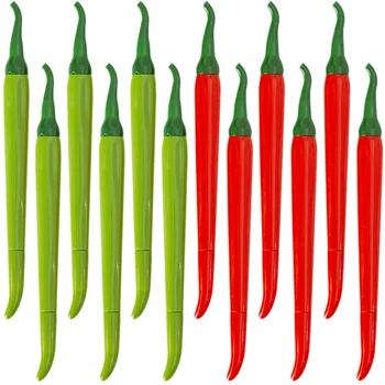 12шт Дръжка с Чили Анимационни форми на Зеленчукови Новост Гел химикалки Канцеларски материали, Офис Декор на масата Фалшива модел