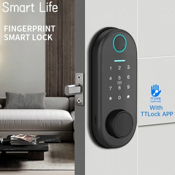 Интелигентна система за заключване на вратите с биометрическим пръстов отпечатък, влизане без ключ, брави за входната врата, отключи електронна клавиатура, Wi-Fi за домашен офис сейф