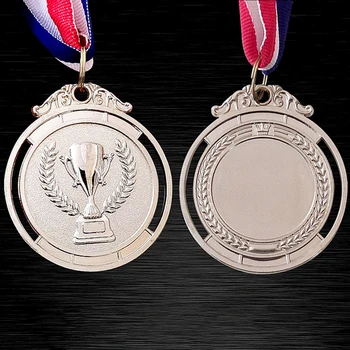 2 Инча(а) А) е Златен, Сребърен, Бронзов Медал Медал с Шията Лента, Медал за Победител за Детска Училищна Спортна Събрание