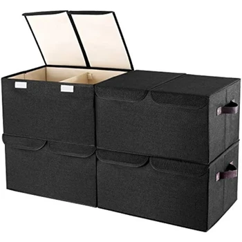 Кутия за съхранение на дрехи, с капак, кутия за домашни закуски, играчки и различни малки неща, кошница за сортиране в колата IIYar2946