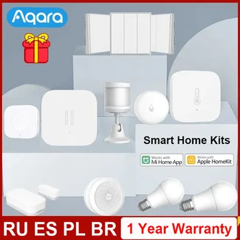 Комплекти За Smart home Aqara Портал M1S Хъб Безжичен Стенен Ключ Сензор Корпус Охладителна Врати Мотор Завеса Zigbee Работи С приложение на Xiaomi Home APP