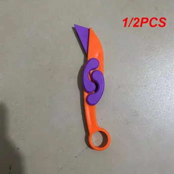1 / 2 ЕЛЕМЕНТА Гравитационный нож, здрав, компактен и преносим, висококачествено 3D-печат, уникален дизайн на нокти, богат на функции функция за сгъване