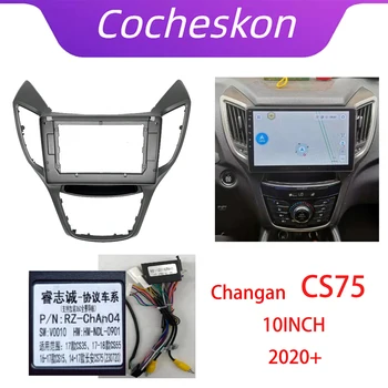 10-инчовата рамка на автомобилното радио, за да Chana Changan CS75 2015-2017 аудио Стерео Android комплект за арматурното табло, Предна панел Рамка на Фасция